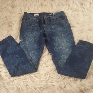 Gap sz 27 always skinny flower denim